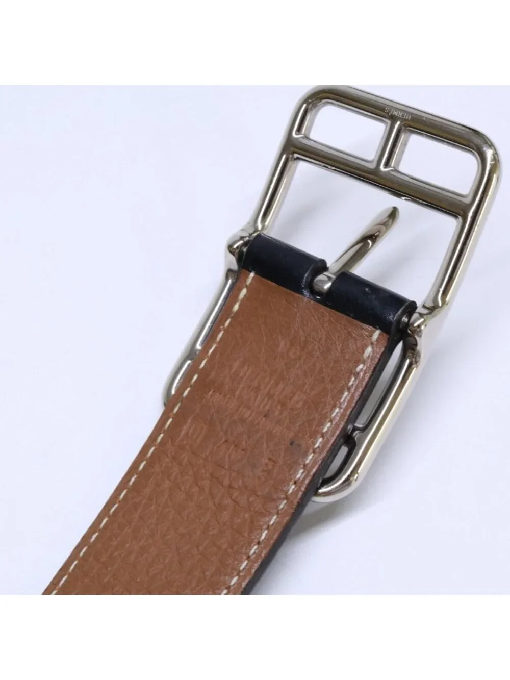 Hermes Cape Cod Box Calf Veau Togo Reversible Belt 95
